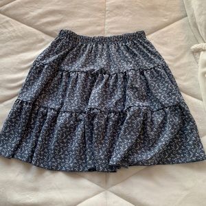Shien Blue Floral Skirt